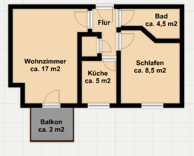 Wohnung zum Kauf 49.000 € 2 Zimmer 46,1 m² Mittweida Mittweida 09648