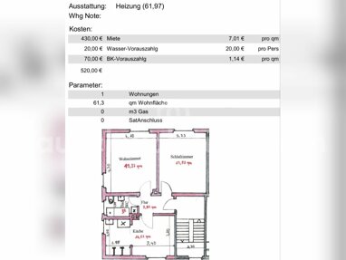 Wohnung zur Miete 520 € 2 Zimmer 61 m² 2. Geschoss (Alt-) Siegen - Giersberg Siegen 57074