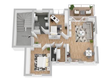 Wohnung zum Kauf Provisionsfrei 335.000 € 3 Zimmer 78,4 m² 1. Geschoss Ob dem Dorf 3 Marbach Villingen-Schwenningen 78052