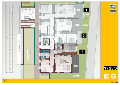 Terrassenwohnung zum Kauf provisionsfrei 614.500 € 4 Zimmer 101,9 m² EG Sprottauer Str. 105 Altenfurt Nürnberg 90475