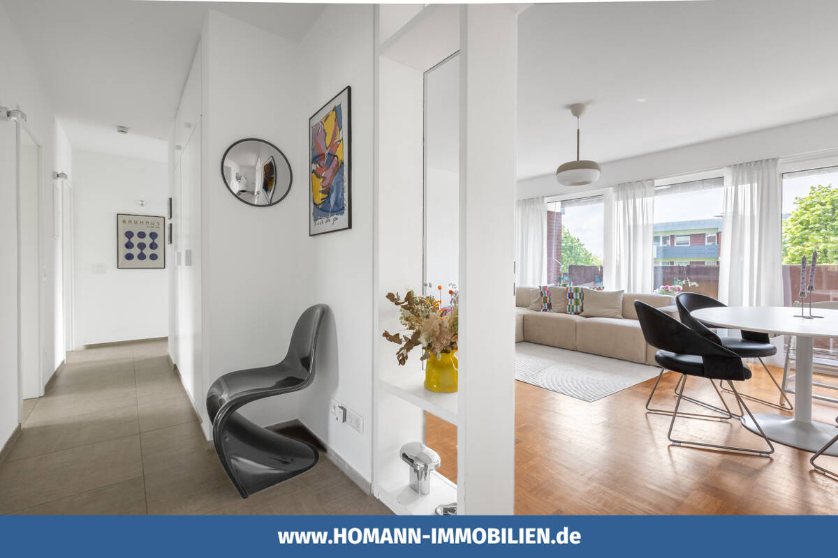 Design trifft Ruhe – Exklusive, sanierte 4-Zimmer-Wohnung am Ende der Sackgasse in Gievenbeck