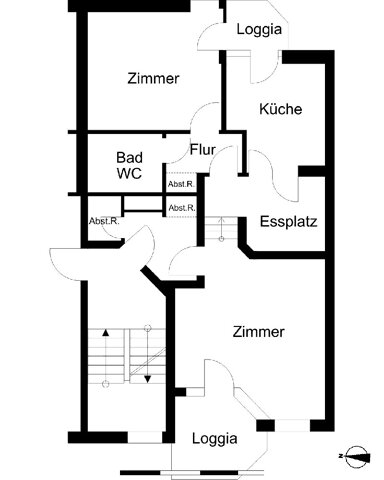 Wohnung zur Miete 418 € 2 Zimmer 64,7 m² 1. Geschoss Talstraße 4 Geestendorf Bremerhaven 27570