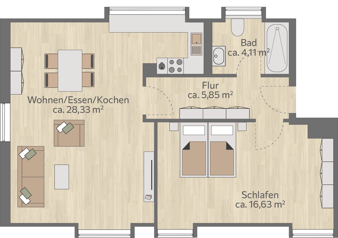 Wohnung zum Kauf 124.900 € 2 Zimmer Gundekarstraße 28 Roth Roth 91154