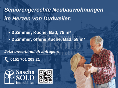 Wohnung zur Miete 700 € 3 Zimmer 75 m² 1. Geschoss frei ab sofort Scheidter Str. 15-17 Dudweiler - Mitte Dudweiler 66125