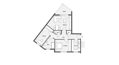 Wohnung zur Miete 575 € 3 Zimmer 81,8 m² Erdgeschoss Am Sonnenhof 2b Pößneck,Stadt Pößneck 07381