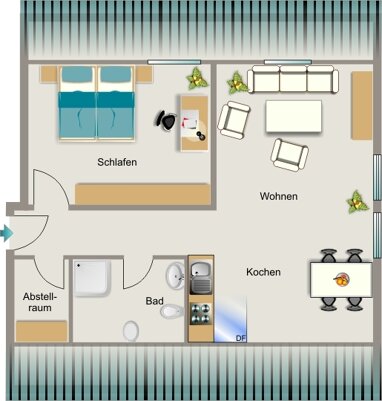Wohnung zur Miete nur mit Wohnberechtigungsschein 174,74 € 2,5 Zimmer 39,8 m² 2. Geschoss Meerbeck Moers 47443