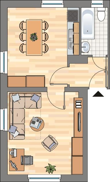 Wohnung zur Miete 319 € 1 Zimmer 38,6 m² Erdgeschoss frei ab 13.09.2024 In dem Breil 13 Altenhöfen Herne 44623