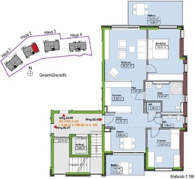 Wohnung zum Kauf Provisionsfrei 445.500 € 3 Zimmer 99 m² 2. Geschoss Kernstadt - Mitte Lahr/Schwarzwald 77933