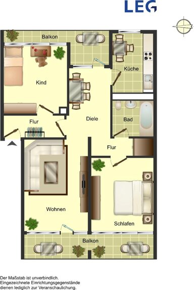 Wohnung zur Miete 849 € 3,5 Zimmer 81,6 m² EG frei ab 07.03.2025 Max-Planck-Straße 18 West Ratingen 40880