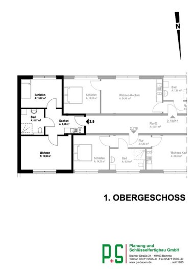 Wohnung zum Kauf 214.500 € 2 Zimmer 64,1 m² Oesede Georgsmarienhütte 49124