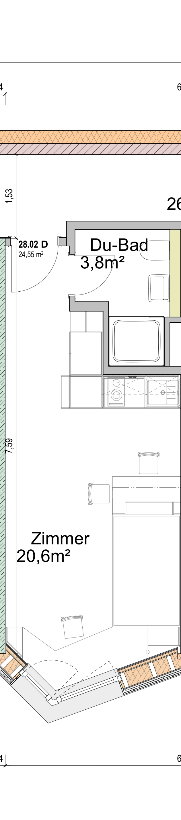 Wohnung zur Miete 466 € 1 Zimmer 24,6 m²<br/>Wohnfläche 1. Stock<br/>Geschoss Ab sofort<br/>Verfügbarkeit Ellen-Ammann-Straße 8 Domberg Bamberg 96052