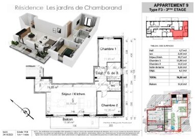 Wohnung zum Kauf 298.200 € 4 Zimmer 76 m² 3. Geschoss Centre Ville Sarreguemines 