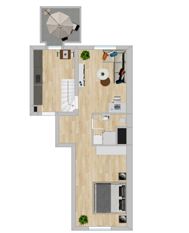Wohnung zur Miete 238 € 2 Zimmer 40,5 m² Erdgeschoss Breitscheidstrasse 112 Reißiger Vorstadt Plauen / Reissig 08525