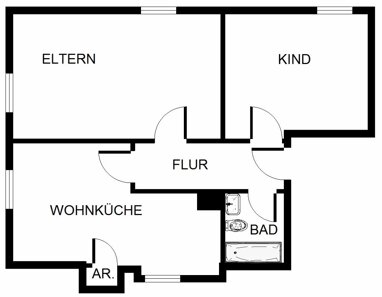 Wohnung zur Miete 330 € 3 Zimmer 48 m² 2. Geschoss frei ab 16.08.2024 Karl-Liebknecht-Straße 33 Mitte Bergkamen 59192
