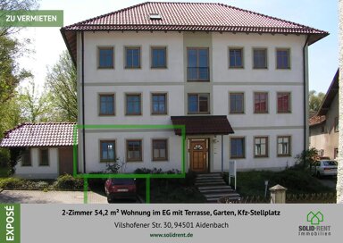 Terrassenwohnung zur Miete 490 € 2 Zimmer 54,2 m² EG frei ab 01.12.2024 Vilshofener Straße 30 Aidenbach Aidenbach 94501