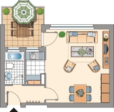 Wohnung zur Miete 344 € 1 Zimmer 23,5 m² 4. Geschoss frei ab 03.03.2025 Graf-Galen-Straße 1B Kessenich Bonn 53129