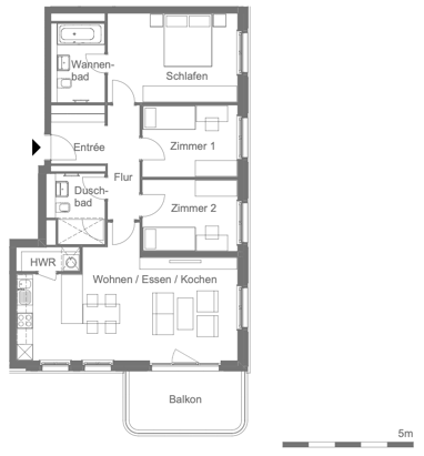 Penthouse zur Miete 1.895 € 4 Zimmer 100 m² 4. Geschoss Schmargendorf Berlin 14199
