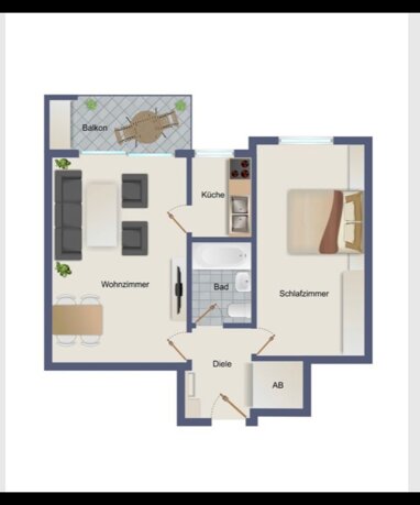 Wohnung zur Miete 650 € 2 Zimmer 48 m² Erdgeschoss Mauerstraße Ronhof 153 Fürth 90765