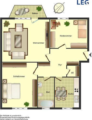 Wohnung zur Miete 394 € 3,5 Zimmer 63,3 m² 2. Geschoss frei ab 22.11.2024 Bradfordstraße 1 Statistischer Bezirk 12 Hamm 59063