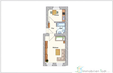 Apartment zur Miete 208 € 1 Zimmer 31,1 m² Knielohstraße 47 Ostvorstadt Plauen 08527