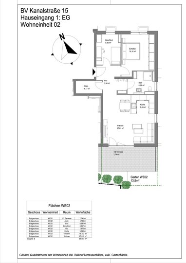 Wohnung zum Kauf 485.331 € 3 Zimmer 84,7 m² Erdgeschoss Nagold Nagold 72202