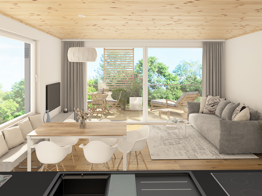 Wohnung zur Miete - Erstbezug 1.490 € 3 Zimmer 65 m² 1. Geschoss frei ab sofort Überlingen Überlingen , Bodensee 88662