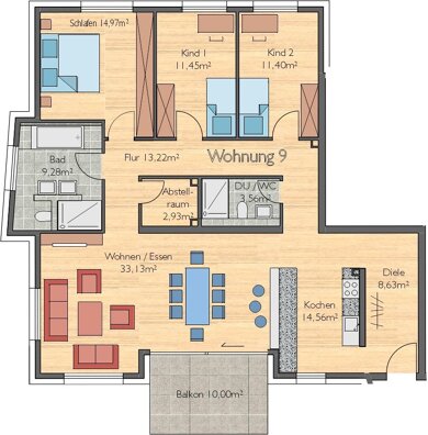 Wohnung zum Kauf provisionsfrei 668.900 € 4,5 Zimmer 128 m² 2. Geschoss Mühlstraße 1 Herrenberg Herrenberg 71083