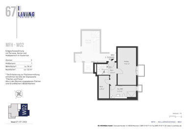 Wohnung zum Kauf 979.000 € 4 Zimmer 96,3 m² Erdgeschoss Iltisstraße 67 Waldtrudering München 81827