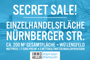 Verkaufsfläche zur Miete provisionsfrei 17 € 3 Zimmer 192,5 m² Verkaufsfläche Grombühl Würzburg 97076