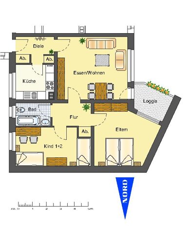 Wohnung zur Miete 499 € 3 Zimmer 76 m² 4. Geschoss Asternwinkel 1 Moosfelde Arnsberg 59755
