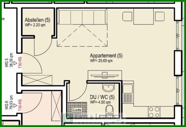 Apartment zur Miete 380 € 1 Zimmer 36,4 m² Erdgeschoss Wittlich Wittlich 54516