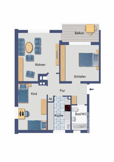 Wohnung zum Kauf Provisionsfrei 160.000 € 3 Zimmer 70,2 m² 1. Geschoss Groß-Buchholz Hannover 30655