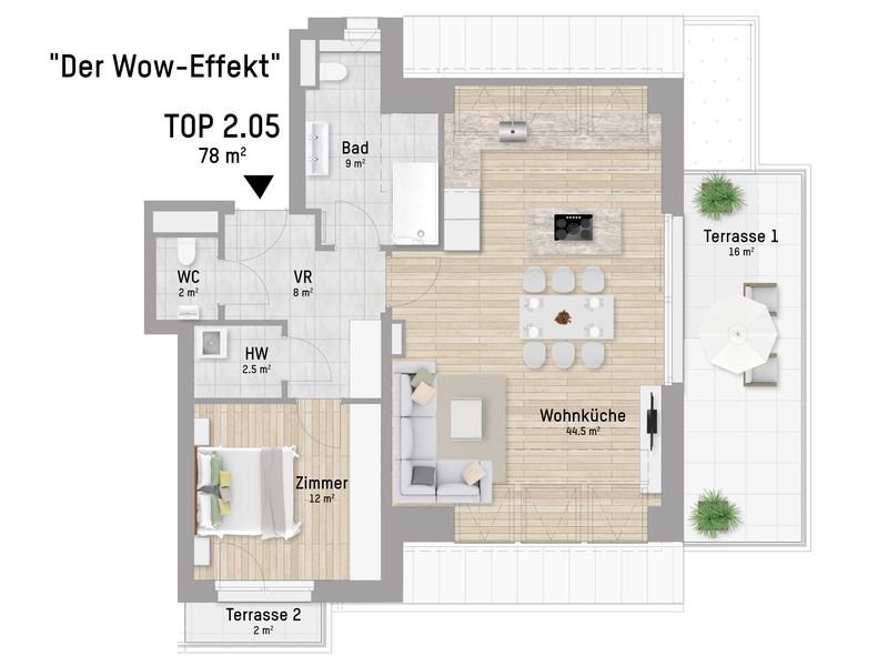 Wohnung zum Kauf 1.599.900 € 2 Zimmer 78,1 m²<br/>Wohnfläche Fischerstrand 26 Wien 1220