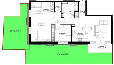 Terrassenwohnung zur Miete 1.854 € 4 Zimmer 103 m² EG frei ab sofort Kaiser-Friedrich-Straße 101 Eiche Potsdam 14469