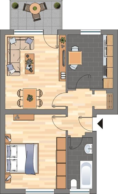 Wohnung zur Miete 419 € 2,5 Zimmer 52 m² 1. Geschoss frei ab 16.04.2025 Görlitzer Straße 22 Mitte Bergkamen 59192