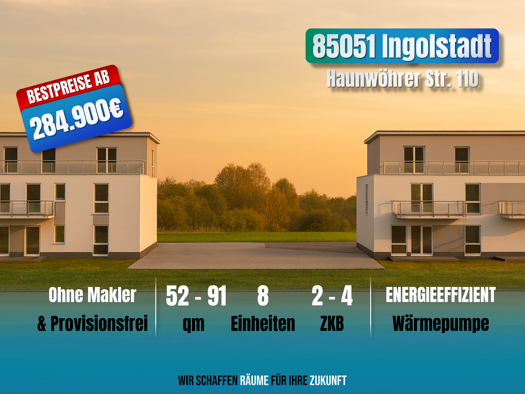 Wohnung zum Kauf provisionsfrei als Kapitalanlage geeignet 404.900 € 3 Zimmer 70 m² Haunwöher Str. Spitalhof Ingolstadt 85051