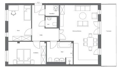 Wohnung zur Miete 700 € 3 Zimmer 98 m² frei ab sofort Querstraße Zentrum - Ost Leipzig 04103