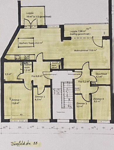 Wohnung zur Miete 2.185 € 6 Zimmer 115 m² 1. Geschoss Dörpfeldstr. 55 Osdorf Hamburg 22609