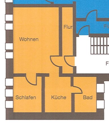 Wohnung zur Miete 240 € 2 Zimmer 46 m² 2. Geschoss Weißenfels Weißenfels 06667