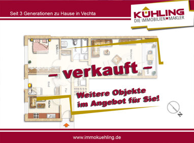 Wohnung zum Kauf 169.000 € 3 Zimmer 82 m² Erdgeschoss Stadtkern Vechta 49377