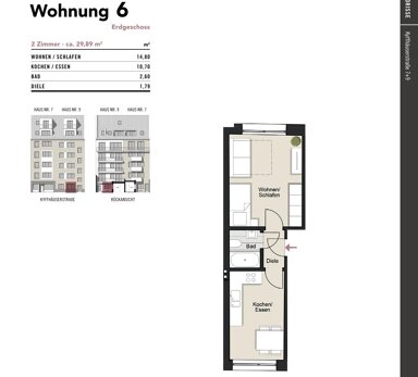 Wohnung zum Kauf provisionsfrei 209.900 € 2 Zimmer 30 m² EG Neustadt - Süd Köln 50674