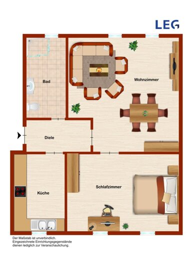 Wohnung zur Miete nur mit Wohnberechtigungsschein 233,29 € 2,5 Zimmer 54 m² Erdgeschoss Alte Aachener Straße 55 Busch Alsdorf 52477