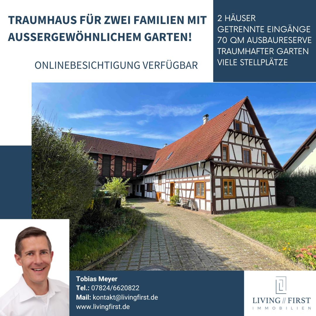 Mehrfamilienhaus zum Kauf 689.000 € 14 Zimmer 360 m²<br/>Wohnfläche 2.200 m²<br/>Grundstück 01.12.2024<br/>Verfügbarkeit Hesselhurst Willstätt 77731