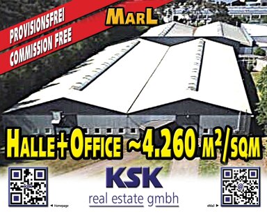 Lagerhalle zur Miete provisionsfrei 4 € 4.260 m² Lagerfläche Alt-Marl Marl 45768