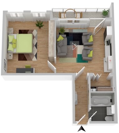 Wohnung zum Kauf 185.000 € 2 Zimmer 44,3 m² 2. Geschoss Gersthofen Gersthofen 86356