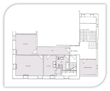 Wohnung zur Miete 470 € 3 Zimmer 86 m² 1. Geschoss Am Schloss 2 Schleiz Schleiz 07907