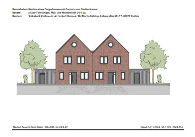 Doppelhaushälfte zum Kauf 390.000 € 4 Zimmer 121,1 m² 281 m² Grundstück Twistringen Twistringen 27239