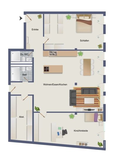 Wohnung zur Miete 1.400 € 3 Zimmer 168 m² Mittelstraße 17 Innenstadt Gevelsberg 58285