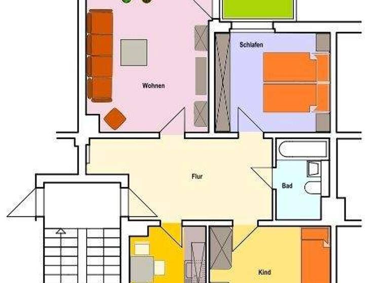 Wohnung zur Miete 435 € 3 Zimmer 72,4 m² 3. Geschoss frei ab 01.01.2026 Louis-Braille-Straße 3 Glauchau 08371