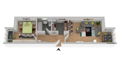 Wohnung zur Miete 880 € 2 Zimmer 65,3 m² 2. Geschoss Wiesbaden Wiesbaden 65189